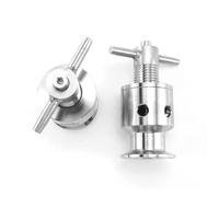 SUS 304 Vanne de décharge de pression sanitaire à trois pinces, virole réglable de 3,8 cm, diamètre extérieur de 50,5 mm, évacuation d'échappement de 0 à 3,5 bar, soupape de sécurité haute performance