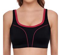 Susa 7897 Soutien-Gorge de Sport, Noir (Schwarz-Pink), FR : 95B (Taille Fabricant : 80B) Femme