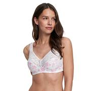 Susa Baumwoll BH Basic, Soutien-Gorge Femme, weiß/Rose-Print,