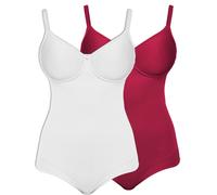 Susa Catania Lot de 2 Body pour Femmes à Armature 6552 90-110 A-E Blanc