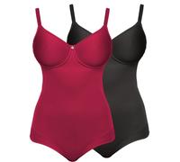 Susa Catania Lot de 2 Body pour Femmes à Armature 6552 90-110 A-E Noir