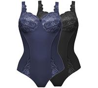 Susa Lot de 2 Body sans Armature Femme 6538 Noir Marine FR 105 E