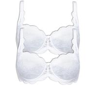 Susa Oktoberfest Lot de 2 Soutien-gorge Dirndl avec Coussinet Push Up 8033 Blanc