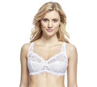 Susa Soutien-gorge sans armatures Latina, dentelle élastique, opaque, Blanc (003) 90C