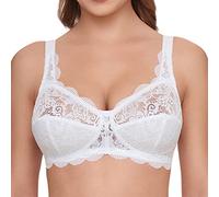Susa Soutien-Gorge Femme sans Armatures en Dentelle élastique Latina, Opaque, Blanc (003), 95D