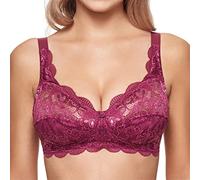 Susa Soutien-Gorge Femme sans Armatures en Dentelle élastique Latina, Rose (Prune 118), 125C