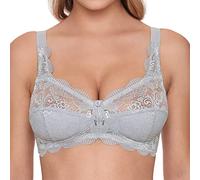 Susa Soutien-Gorge sans Armatures en Dentelle élastique 7814 Latina, Grau (Grau 024), 100C Femme