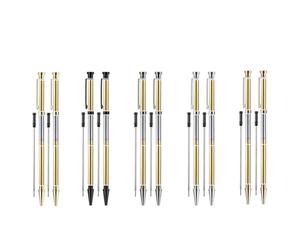 susaa 10 Ensembles de Fournitures de Projet de Kit de Stylo Tourné en Bois avec Recharges et Blocs de Bois pour le Tournage sur Tour à Bois