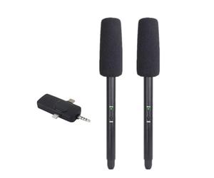 susaa Interview sans Microphone Microphone pour L'Amortissement du Bruit pour la Caméra SLR Dédiée Aux Journalistes (1 à 2)