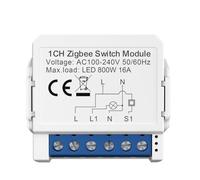 susaa Module de Commutation Intelligent Tuya Zigbee Zero Fire à Deux Voies Prenant en Charge le Contrôle Vocal pour L'Automatisation Domestique DIY 1 Gang