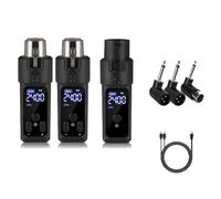 susaa Nouveau Système D'Adaptateur XLR 2,4 G sans pour Microphone Émetteur Récepteur Adapté au Mixeur Audio de Guitare à Microphone Dynamique