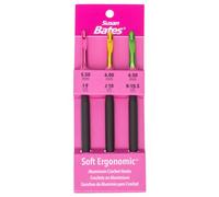 Susan Bates Lot de crochets SZ I9-K105, tailles I9/5,5 mm, J10/6 mm, et K10,5/6,5 mm