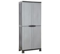 Susany Armoire de rangement en plastique, armoire de rangement, casiers de rangement, placards et armoires d'extérieur, pour la maison, le bureau, le garage et le rangement, avec 2 portes et 6 étagères, 68 x 39 x 171,5 cm