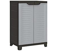 Susany Armoire de rangement en plastique, armoire de rangement, casiers de rangement, placards et armoires d'extérieur, pour la maison, le bureau, le garage et le rangement, avec 2 portes et 3 étagères, 65 x 45 x 97 cm