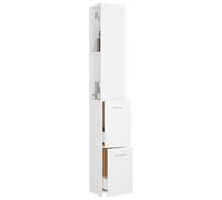 Susany Armoire Haute Salle de Bain Armoire de Rangement Blanc 25x25x170 cm Aggloméré