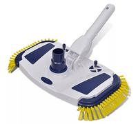 Susany Brosse d'aspirateur de piscine, Produits Piscine, 350 x 200 mm avec 2 valves d'aspiration, 7 brosses inférieures et 2 brosses latérales, raccord de tuyau : 32/38 mm