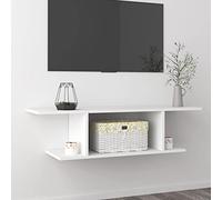 Susany Meuble TV Mural Meuble TV Suspendu Salon Blanc 103x30x26,5 cm