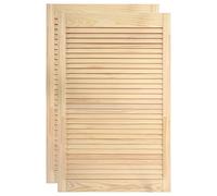 Susany Portes à persiennes 2 pcs Bois de pin Massif 99,3x59,4cm,Meuble de Rangement, Placard, Armoire,Portes à persiennes, pour Salon, Couloir