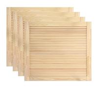 Susany Portes à persiennes 4 pcs Bois de pin Massif 39,5x49,4cm,Meuble de Rangement, Placard, Armoire,Portes à persiennes, pour Salon, Couloir