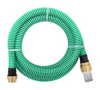 Susany Tuyau d'Aspiration Robuste en PVC et Laiton, 7m, 25mm, Vert, 6bar, -5°C à 60°C