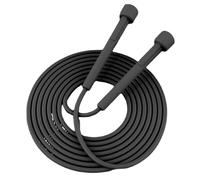 Suseiuua Corde à sauter avec poignée non nouée - Longueur réglable - Pour entraînement et fitness - Pour enfants - Pour exercices rapides et lourds