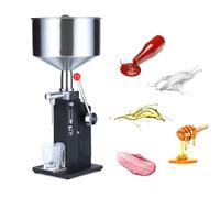 SUSEMSE Machine de Remplissage de liquide Manuelle avec réglette graduée, 5-50ml Remplisseuse de bouteilles pour pâte et liquide, Crème cosmétique, Brillant à lèvres - A03 Noir