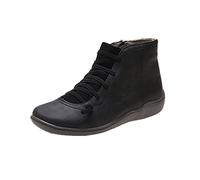 Susenstone 2022 Bottes De Neige Pour Femmes Bottes Militaires à Lacets Vintage Chelsea Bottines Chaud ImperméAble Confortable Sans Lacet Chaussures D'Hiver En Plein Air