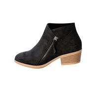 Susenstone 2022 Bottines Pour Femmes Vintage Chelsea Cowboy Bottes Bottines Chaudes ImperméAble Confortable Sans Lacet Chaussures D'Hiver En Plein Air Bottes Motardes Femme Bottes