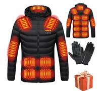 Susenstone 2023 Veste Chauffante USB, Doudoune Manteau Chauffant Électrique Hommes Femmes Lavable avec 3 Niveaux de Chauffage et 15 Zones Chauffage pour Ski Pêche Randonnée Plein Air Pas Cher Blouson