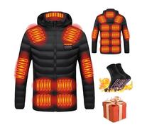 Susenstone 2023 Veste Chauffante USB, Doudoune Manteau Chauffant Électrique Hommes Femmes Lavable avec 3 Niveaux de Chauffage et 15 Zones Chauffage pour Ski Pêche Randonnée Plein Air Pas Cher Blouson
