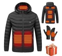 Susenstone 2023 Veste Chauffante USB, Doudoune Manteau Chauffant Électrique Hommes Femmes Lavable avec 3 Niveaux de Chauffage et 15 Zones Chauffage pour Ski Pêche Randonnée Plein Air Pas Cher Blouson