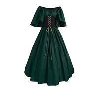 Susenstone 2024 Robe Medievale Femme Grande Taille Victorienne Steampunk Gothique Vintage Medievale Steampunk Costume MéDiéVal Femme DéGuisement Victorienne DéGuisements Dress Halloween Renaissance