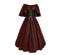 Susenstone 2024 Robe Medievale Femme Grande Taille Victorienne Steampunk Gothique Vintage Medievale Steampunk Costume MéDiéVal Femme DéGuisement Victorienne DéGuisements Dress Halloween Renaissance