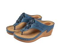 Susenstone 2024 Tong Sandale Orthopédiques Femme Tong Ergonomique Claquette Semelle Epaisse Flip Flops Enfiler Bout Ouvert Sandale Piscine Arch Support Chaussures Sandales de Vacances Plage