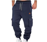 Susenstone Bas de Jogging Homme Taille Élastique Jogging Baggy Training Pantalon de Survêtement Homme Décontracté Activewear Pantalon Travail Sportswear avec Poches Cordon de Serrage Réglable