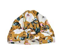 Susenstone Bonnet Bebe Fille Naissance avec Noeud Fleur Imprimé Pas Cher A La Mode Chapeau Bonnet Enfant Fille Garcon Turban Anti UV 0-2 Ans (0-2 Ans, Jaune)
