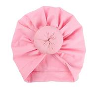 Susenstone Bonnet Bebe Fille Naissance avec Noeud Hiver Chaud en Coton Pas Cher A La Mode Chapeau Bonnet Enfant Fille Garcon Turban 0-6 Mois (0-6 Mois, Rose)