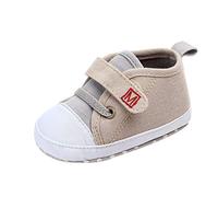 Susenstone Chaussures Premiers Pas BéBé Fille Antiderapant Semelle Souple Mignon Pas Cher Chaussures De Toile BéBé Garcon Respirant pour Enfant 0-15 Mois (0-3 Mois, Kaki)