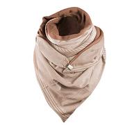 Susenstone Écharpe Femme Hiver Avec Bouton Vintage Foulards ÉLéGant Couleur Unie ÉCharpe Chaud Coton RéTro Automne Hiver Doux Wrap Scarf ChâLes Pas Cher