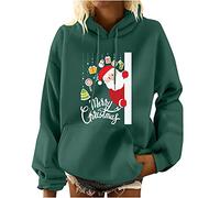 Susenstone Femme Pull Noël Sweat à Capuche De NoëL pour Femme, Graphique DrôLe Hohoho Pull à Manches Longues Pull à Capuche Pull Sweat Chemisier Hauts Cadeaux De NoëL Dames Royaume