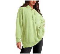 Susenstone Femme Sweat à Capuche Pull Oversize Casual Sweatshirt Hiver Casual Couleur Unie Oversize Sweatshirt Oversize Manteau Rétro Beau De Grande Taille Pas Cher avec Poche