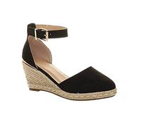 Susenstone Femmes Sandales Compensées Bout fermé talon haut espadrilles sandales fond épais plate-forme sandales dames Slingback été sandales à lanières pas cher été Confortable Orthopedique