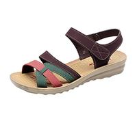 Susenstone Femmes Sandales Compensees Ete Enceinte Pas Cher Confortables Mode Casual Grand Taille Fond Mou AntidéRapant Grand Taille Chaussure