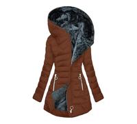 Susenstone Manteau Femme Hiver Veste Polaire Chaud épais Manteaux Outercoat en Longue et Slim Fit Parka Femme Chaude Sherpa Blouson Chic et Elegant Sweats à Capuche Outwear avec Zippé et Poches