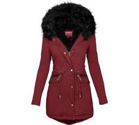 Susenstone Manteau Femme Hiver Veste Polaire Chaud épais Manteaux Outercoat en Longue et Slim Fit Parka Femme Chaude Sherpa Blouson Chic et Elegant Sweats à Capuche Outwear avec Zippé et Poches