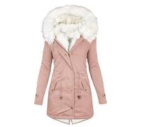Susenstone Manteau Femme Hiver Veste Polaire Chaud épais Manteaux Outercoat en Longue et Slim Fit Parka Femme Chaude Sherpa Blouson Chic et Elegant Sweats à Capuche Outwear avec Zippé et Poches
