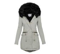 Susenstone Manteau Femme Hiver Veste Polaire Chaud épais Manteaux Outercoat en Longue et Slim Fit Parka Femme Chaude Sherpa Blouson Chic et Elegant Sweats à Capuche Outwear avec Zippé et Poches