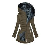 Susenstone Manteau Femme Hiver Veste Polaire Chaud épais Manteaux Outercoat en Longue et Slim Fit Parka Femme Chaude Sherpa Blouson Chic et Elegant Sweats à Capuche Outwear avec Zippé et Poches