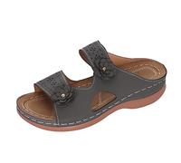 Susenstone Mules Femme Compensées Orthopédiques Hallux Valgus Sandales de Sport Et D'extérie Claquette Femme été Chaussure Femme Confortable Chaussures de Loisirs Légères Souple Sandale Gris 39 EU