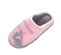 Susenstone Pantoufles Femmes Hiver Maison Chat de Bande Dessinée Antidérapant Chaud Intérieur Chambre Plancher Chaussures D'hiver Confortable Mousse à Mémoire Chaussons de Maison Chaud Mules